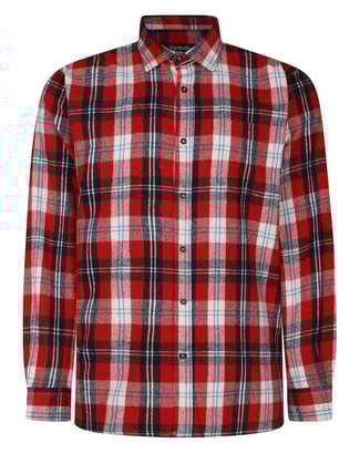 Bigdude Checked Flannel Long Sleeve Shirt Pepper Red